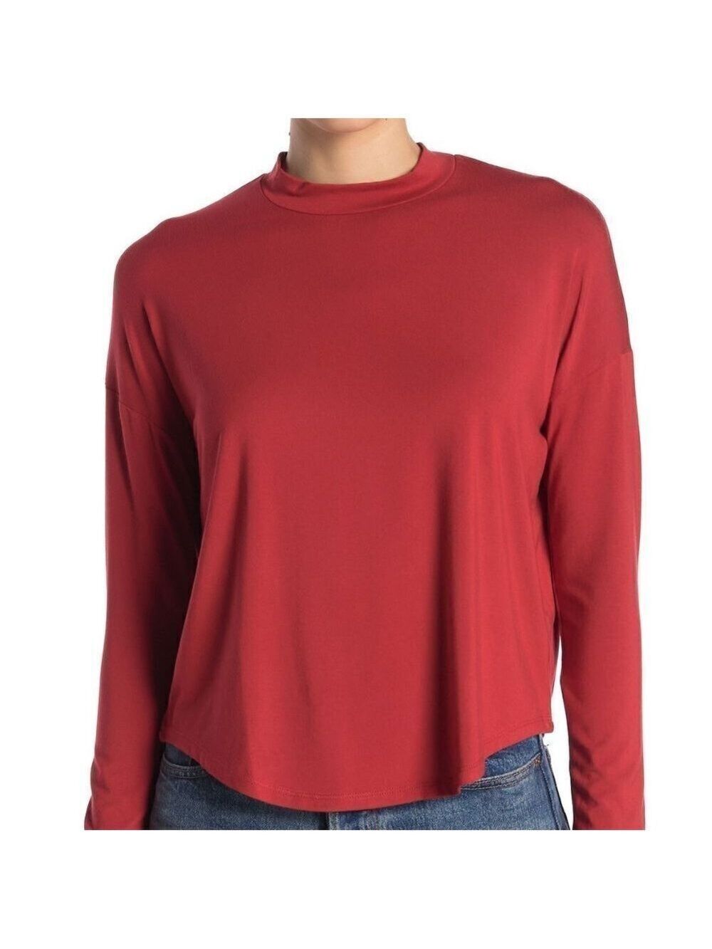 MADEWELL "tatiana" Mock Neck BNWT Orange Top NEW